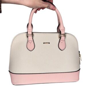 Elegant Cream and Pink Satchel